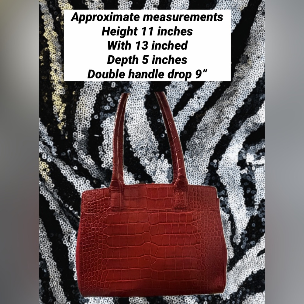 Brighton Frances Bag Wallet Dust Bag Box Croc Embossed Leather Rare Masterpiece - Picture 5 of 17